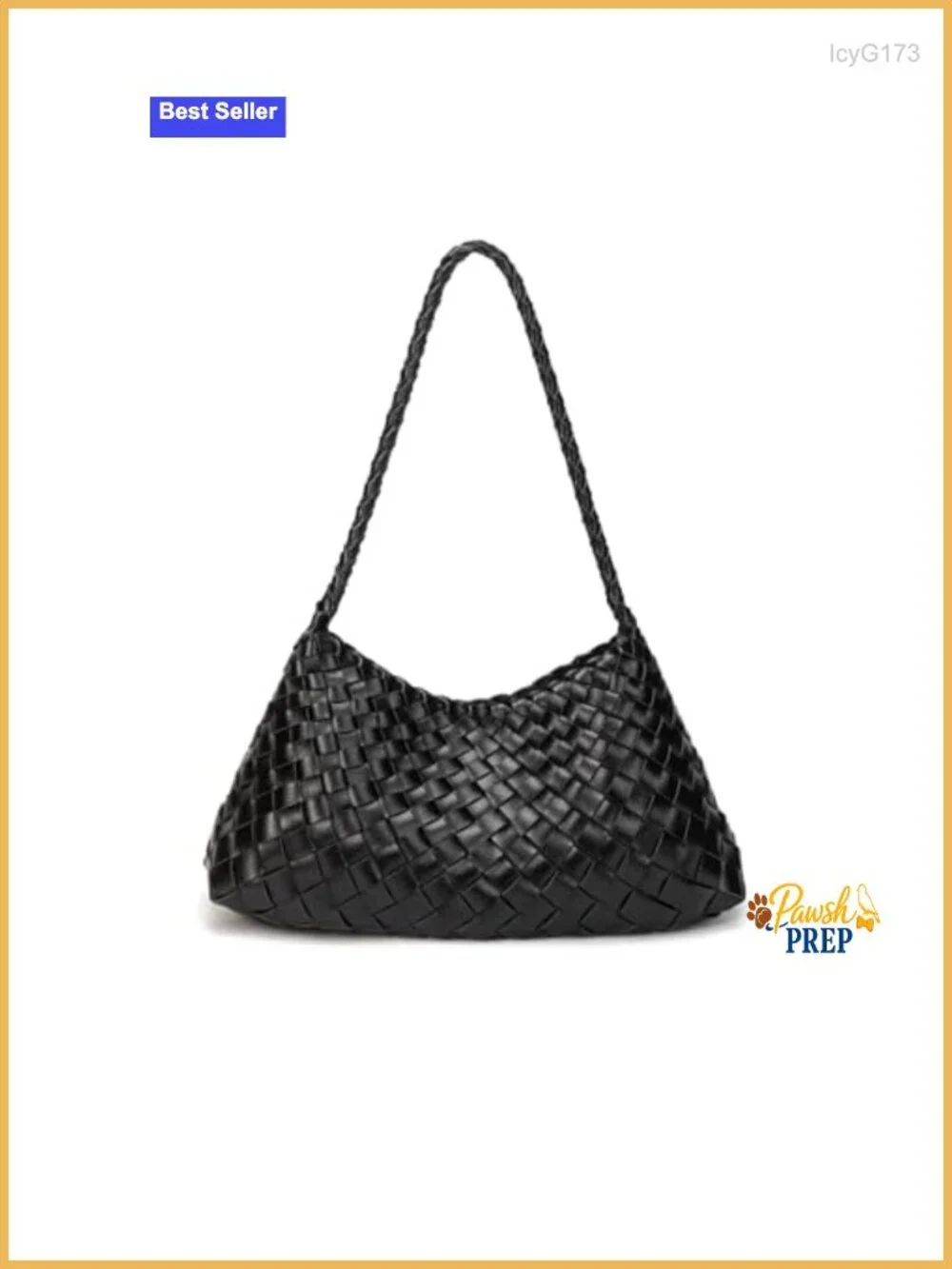 Woven Hobo Shoulder Bag Small Purse Trendy Handbag for Women Vegan Leather